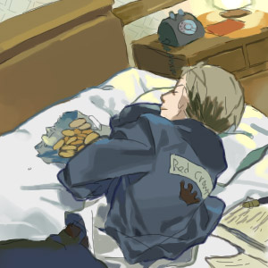 hotel_dusk kyle_hyde potato_chips sleeping