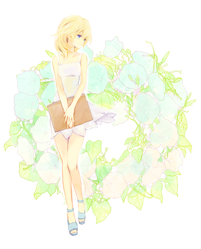 1girl blonde_hair blue_eyes dress kingdom_hearts kingdom_hearts_ii mayahe namine short_hair solo