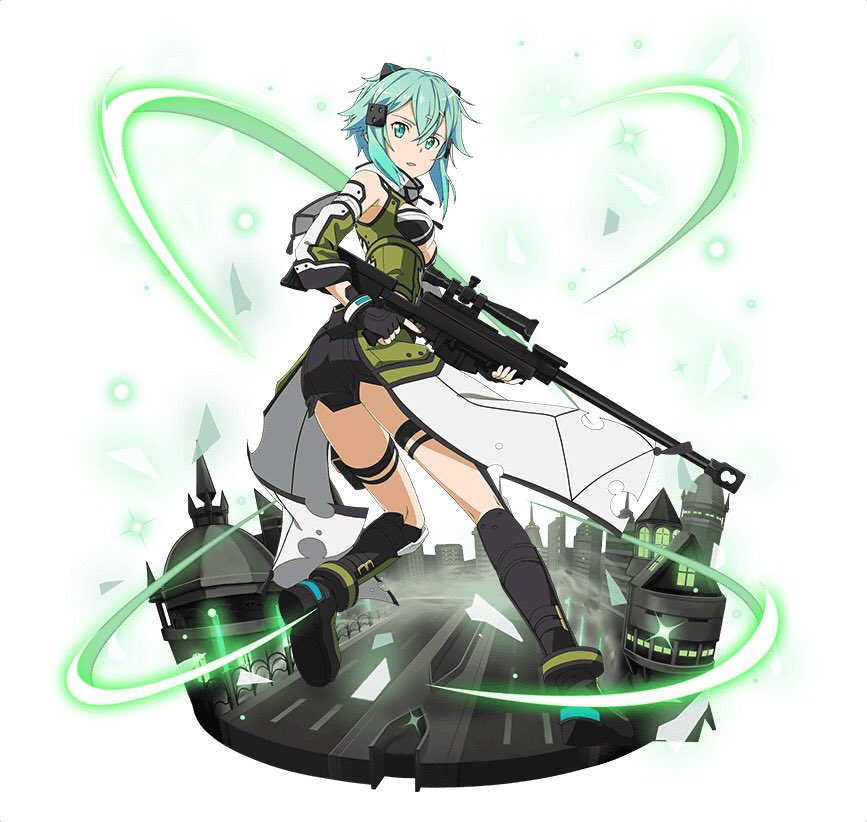 1girl black_gloves black_legwear black_shorts blue_eyes blue_hair breasts cleavage detached_sleeves fingerless_gloves full_body gloves gun hair_between_eyes hair_ornament hairclip holding holding_gun holding_weapon holster kneehighs looking_at_viewer looking_back medium_breasts parted_lips pgm_hecate_ii shinon_(sao) short_hair_with_long_locks short_shorts shorts sidelocks simple_background solo sword_art_online thigh_holster thigh_strap weapon white_background