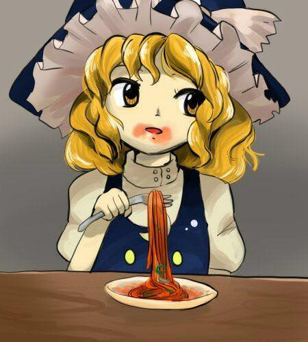 food fork kirisame_marisa lowres pasta spaghetti touhou