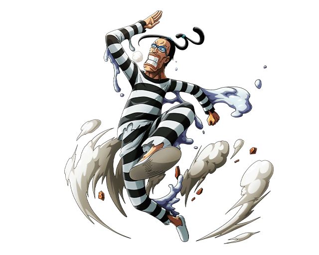 1boy arm_up black_hair clenched_teeth full_body galdino glasses hair_ornament one_piece pants runing shirt solo striped striped_pants striped_shirt teeth torn_clothes torn_pants torn_shirt transparent_background