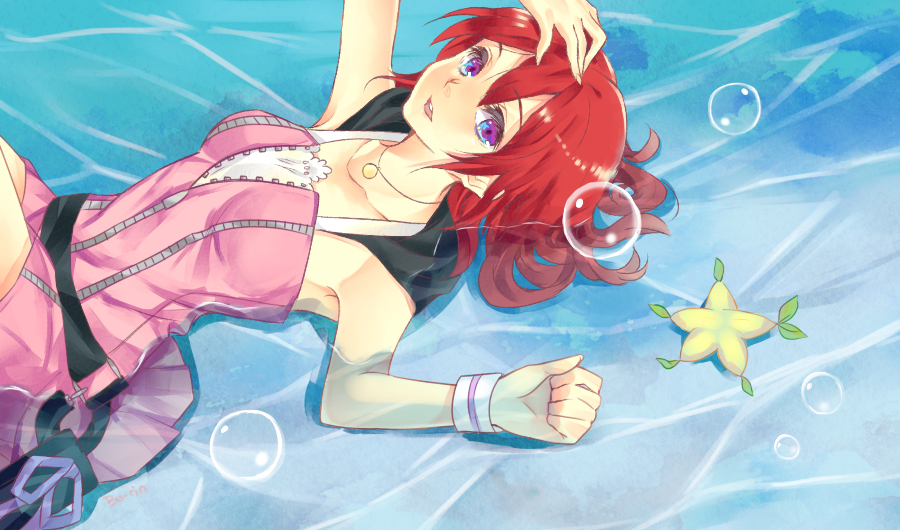 1girl artist_request blue_eyes kairi_(kingdom_hearts) kingdom_hearts kingdom_hearts_ii redhead solo