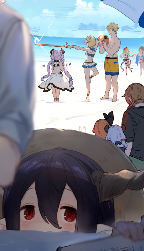 beach catalina_(granblue_fantasy) danua djeeta_(granblue_fantasy) granblue_fantasy kumuyu narumeia_(granblue_fantasy) siegfried_(granblue_fantasy) vane_(granblue_fantasy) vira yuuhi_homare