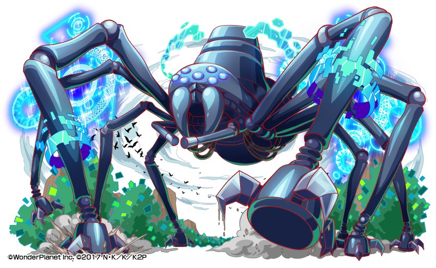 crash_fever glowing kono_subarashii_sekai_ni_shukufuku_wo! magic magic_circle mecha no_humans official_art robot spider