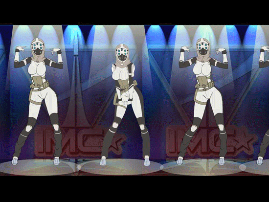 animated animated_gif bodysuit bouncing_breasts breasts dancing gloves hips holster hood large_breasts legs mask me!me!me! parody thighs titanfall titanfall_2 visor