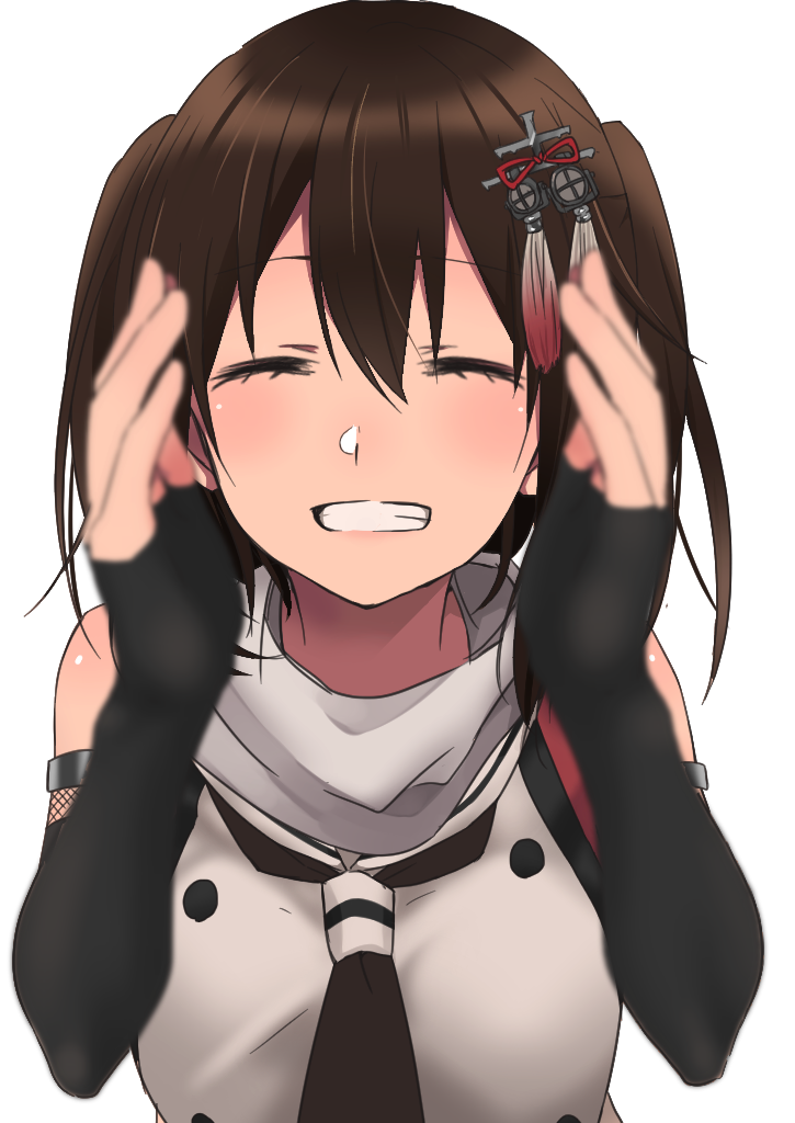 1girl brown_eyes brown_hair kantai_collection rinto_(rint_rnt) sendai_(kantai_collection) short_hair solo two_side_up
