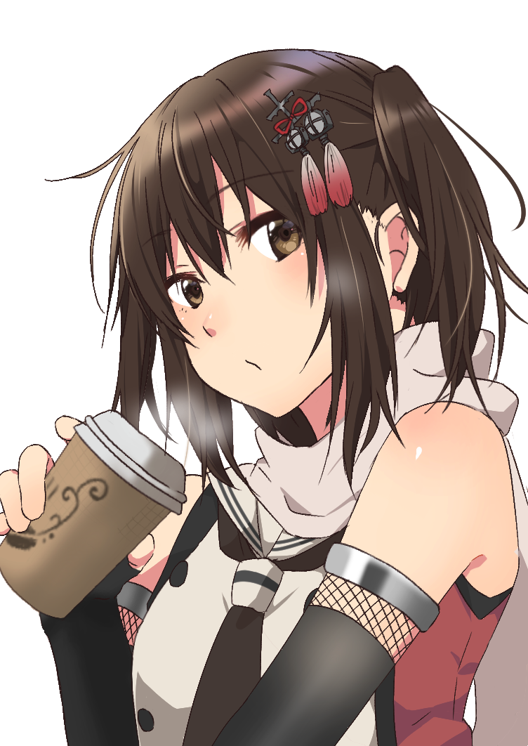 1girl brown_eyes brown_hair kantai_collection rinto_(rint_rnt) sendai_(kantai_collection) short_hair solo two_side_up