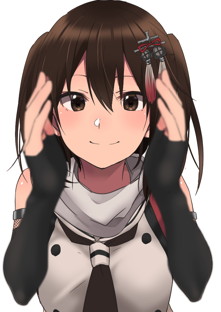 1girl brown_eyes brown_hair kantai_collection rinto_(rint_rnt) sendai_(kantai_collection) short_hair solo two_side_up