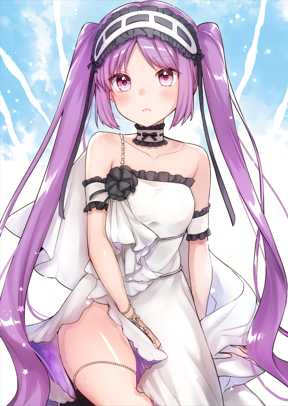 dress euryale_(fate_series) long_hair purple_eyes violet_hair