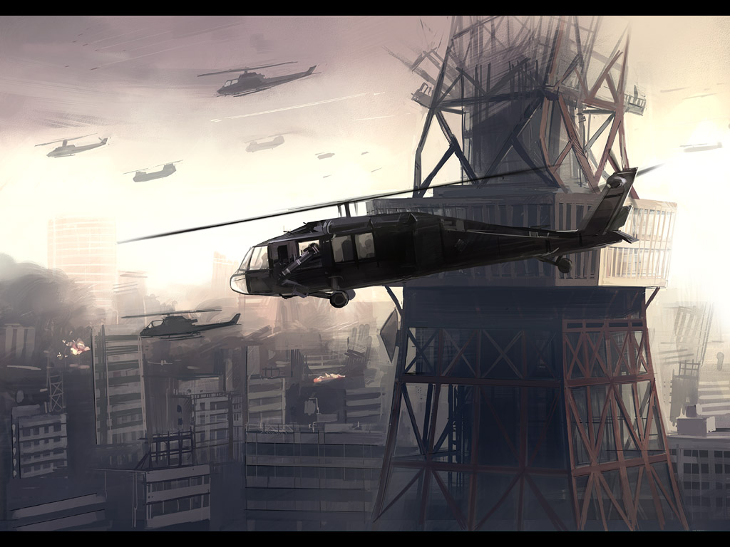 city helicopter original seo_tatsuya sky tower uh-60_blackhawk