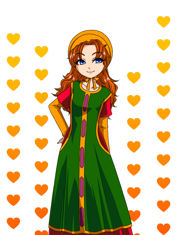 1girl breasts commentary_request dragon_quest dragon_quest_vii hat long_hair looking_at_viewer maribel_(dq7) solo
