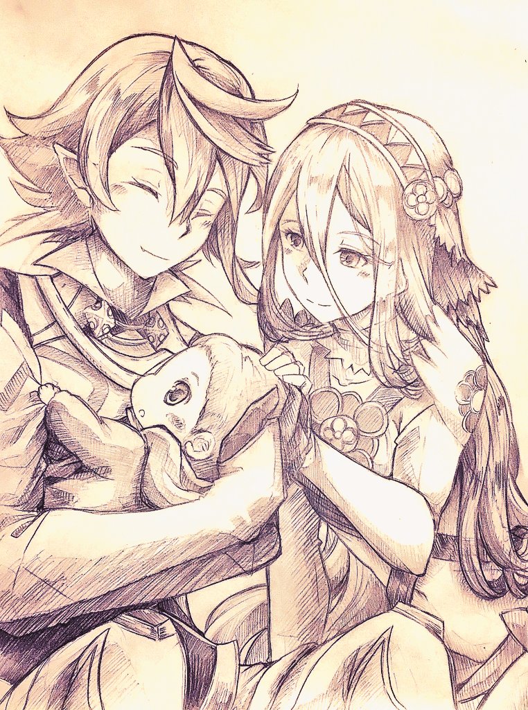 1girl 2boys aqua_(fire_emblem_if) baby father_and_son fire_emblem fire_emblem_if holding long_hair male_my_unit_(fire_emblem_if) mother_and_son multiple_boys my_unit_(fire_emblem_if) shigure_(fire_emblem_if) shiratsu_(white-seaside) smile