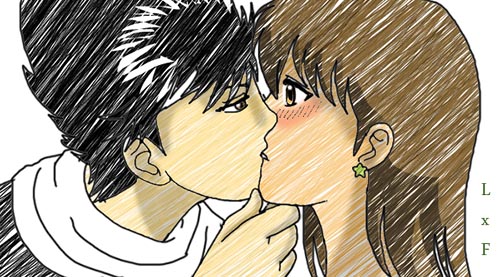 couple french_kiss hiei jagan kiss love lowres romance yukimura_keiko yuu_yuu_hakusho