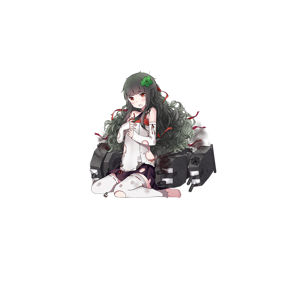 1girl artist_request bangs black_hair black_skirt blunt_bangs damaged detached_sleeves feet flower gradient_hair green_hair hair_flower hair_ornament hair_ribbon hands_on_own_chest kako_(zhan_jian_shao_nyu) lace lace-trimmed_sleeves lace-trimmed_thighhighs long_hair looking_at_viewer messy_hair multicolored_hair no_shoes official_art open_mouth red_eyes red_ribbon ribbon rigging shoulders sidelocks sitting skirt sleeves_past_wrists smoke solo spaghetti_strap thigh-highs torn_clothes torn_straps transparent_background turret very_long_hair wavy_hair white_legwear zhan_jian_shao_nyu