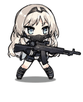 an-94_(girls_frontline) animated animated_gif assault_rifle blue_eyes girls_frontline gun lowres mask official_art rifle tagme weapon white_hair