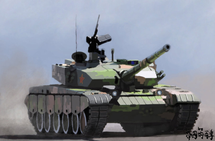 artist_request dust ground_vehicle military military_vehicle motor_vehicle original tank type_99_tank