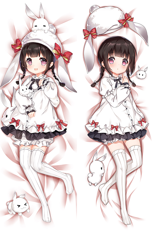 &gt;_&lt; 1girl :3 :d animal animal_ears animal_hat bangs bed_sheet black_skirt bloomers blunt_bangs blush braid brown_hair bunny_hat commentary_request daki-makura dakimakura dress eyebrows_visible_through_hair fingernails girls_frontline hat hat_removed headwear_removed long_hair long_sleeves looking_at_viewer low_twintails lying m99_(girls_frontline) multiple_views no_shoes on_back open_mouth parted_lips pleated_skirt pointing pointing_at_self puffy_long_sleeves puffy_short_sleeves puffy_sleeves rabbit rabbit_ears short_over_long_sleeves short_sleeves sidelocks skirt sleeves_past_wrists smile thigh-highs twin_braids twintails underwear violet_eyes white_bloomers white_dress white_hat white_legwear