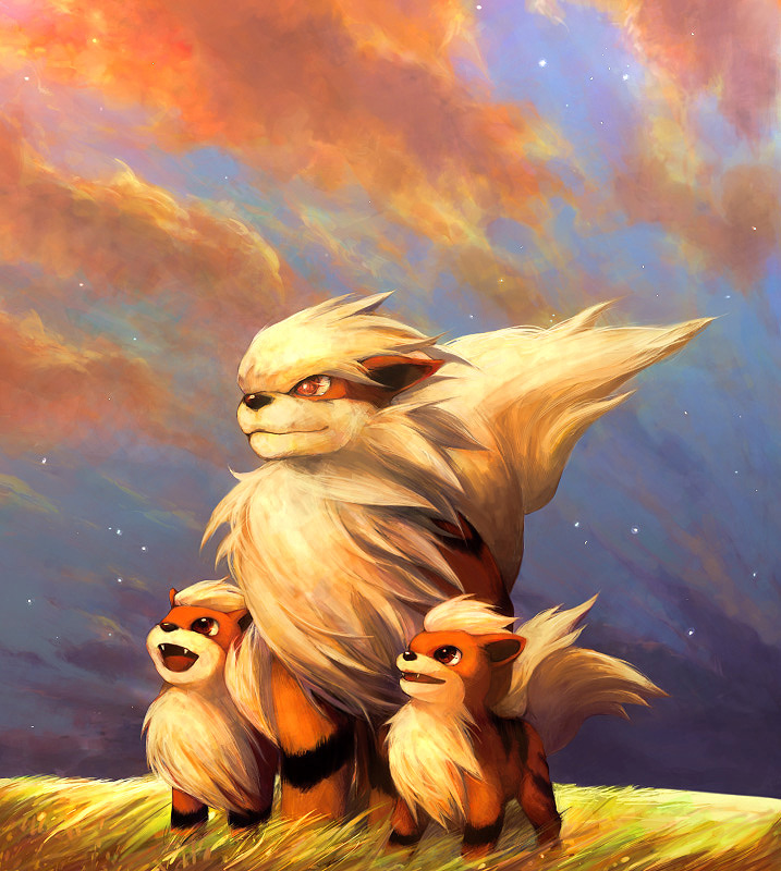 3others arcanine creatures_(company) disney dog field game_freak gen_1_pokemon growlithe legendary_(specie) nintendo no_humans olm_digital parody pokemon pokemon_(anime) pokemon_(creature) pokemon_frlg pokemon_rgby puppy sky star the_lion_king tiger toto_mame