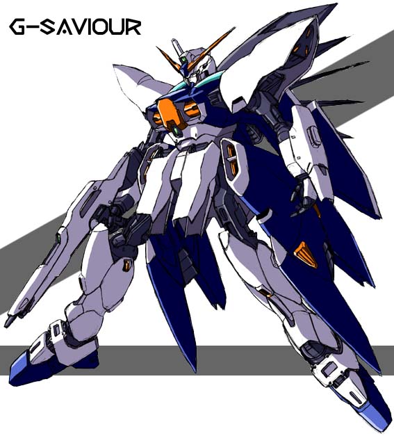 g-saviour_gundam gun gundam gundam_g-saviour kappa_yoshimi mecha solo weapon