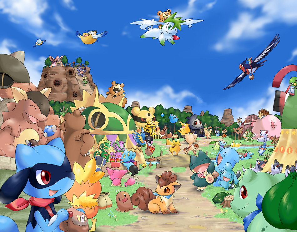 :d alternate_color apple aqua_eyes azurill bag bear bibarel bone bridge brown_eyes bulbasaur bush chansey chatot chikorita chimchar closed_eyes closed_mouth clothed_pokemon commentary commentary_request creature diglett drowzee duskull eevee electivire english eye_contact fangs flying food fruit fushigi_no_dungeon gen_1_pokemon gen_2_pokemon gen_3_pokemon gen_4_pokemon graphite_(medium) grass happy holding_bag house hut ibui_matsumoto jumping kangaskhan kecleon looking_at_another looking_at_viewer looking_away loudred mechanical_pencil meowth mountain mudkip munchlax neck_ribbon neckerchief no_humans not_shiny_pokemon open_mouth pelipper pencil phanpy pikachu pink_ribbon piplup pokemon pokemon_(creature) pokemon_fushigi_no_dungeon poochyena pot psyduck red_eyes ribbon riolu road sandslash scyther shaymin shinx sign skitty smile spinda standing standing_on_one_leg sunflora swellow teddiursa torchic totodile traditional_media tree tree_stump ursaring vulpix walking wigglytuff window wobbuffet wooden_bridge wynaut xatu yellow_eyes zangoose