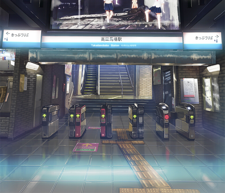 amaneko fare_gate photorealistic real_world_location realistic ryouma_(galley) scenery stairs train_station
