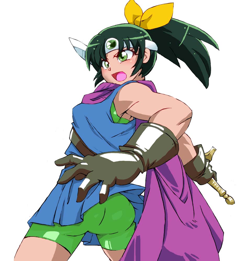 1girl commentary_request dragon_quest dragon_quest_iii graphite_(medium) midorikawa_nao millipen_(medium) onnaski precure roto roto_(cosplay) smile_precure! solo traditional_media