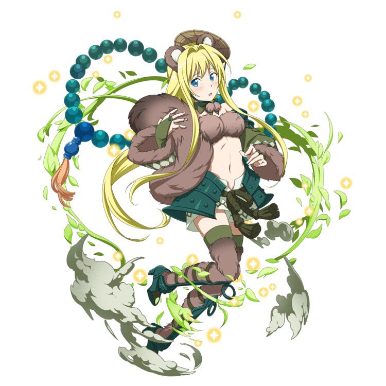 1girl alice_schuberg amor animal_ears armored_boots blonde_hair blue_eyes blush boots bra bridal_gauntlets brown_bra brown_legwear choker detached_sleeves floating_hair full_body green_footwear green_legwear high_heel_boots high_heels long_hair looking_away midriff navel open_mouth short_shorts shorts simple_background solo stomach sword_art_online tail thigh-highs underwear very_long_hair white_background white_shorts