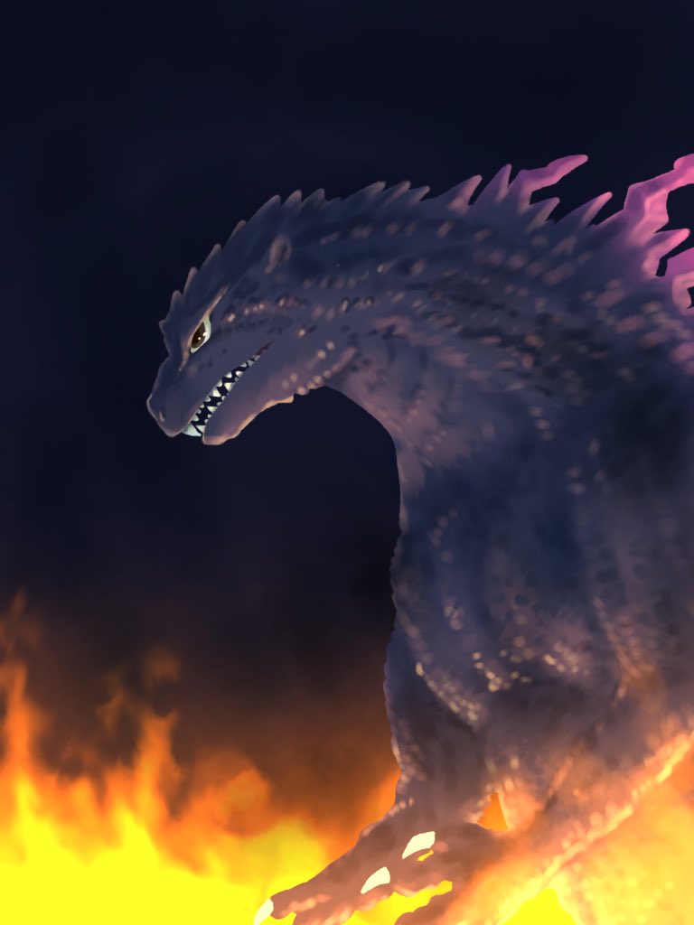 fire godzilla godzilla_(series) kaijuu no_humans