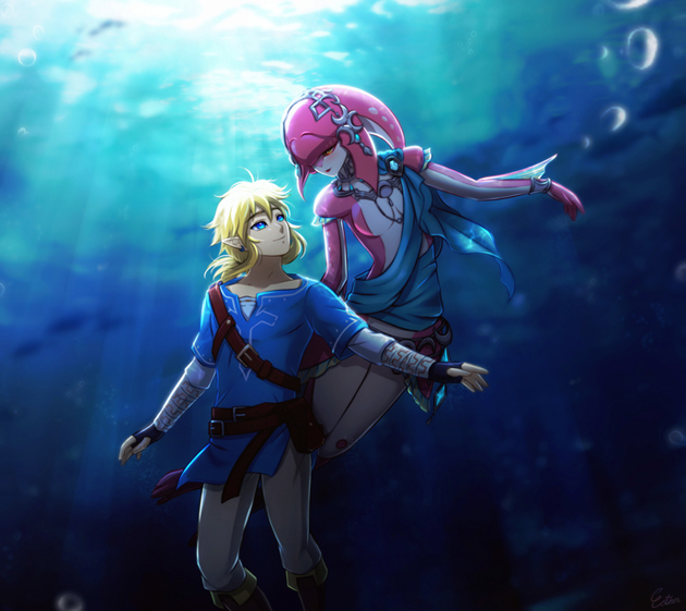 esther_shen fantasy link loz mipha nintendo nintendo_switch the_legend_of_zelda