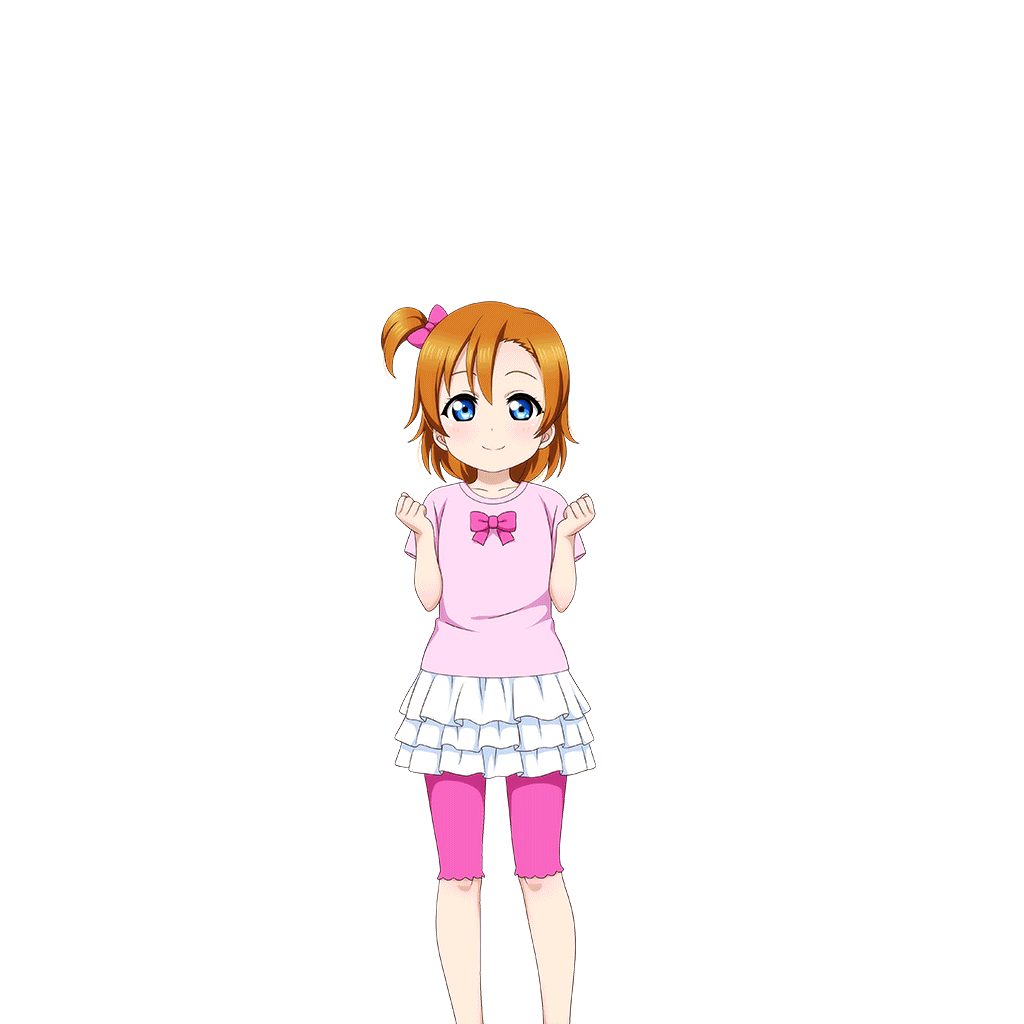 1girl artist_request blue_eyes bow child closed_mouth collarbone frilled_skirt frills hair_bow kousaka_honoka looking_at_viewer love_live! love_live!_school_idol_festival love_live!_school_idol_project official_art one_side_up orange_hair short_hair short_sleeves skirt smile solo standing transparent_background white_skirt younger