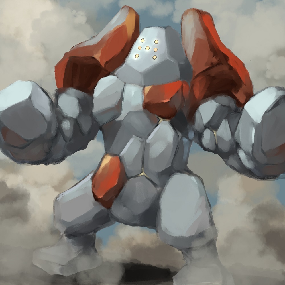 gen_3_pokemon legendary_pokemon no_humans pokemon pokemon_(creature) regirock tesshii_(riza4828)