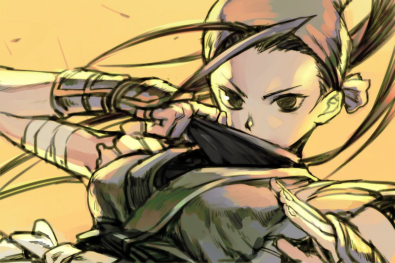 1girl antenna_hair bandage bandaged_arm bandanna black_eyes black_hair bracer commentary_request covered_mouth hankuri ibuki_(street_fighter) japanese_clothes long_hair looking_at_viewer ninja ponytail sash solo street_fighter