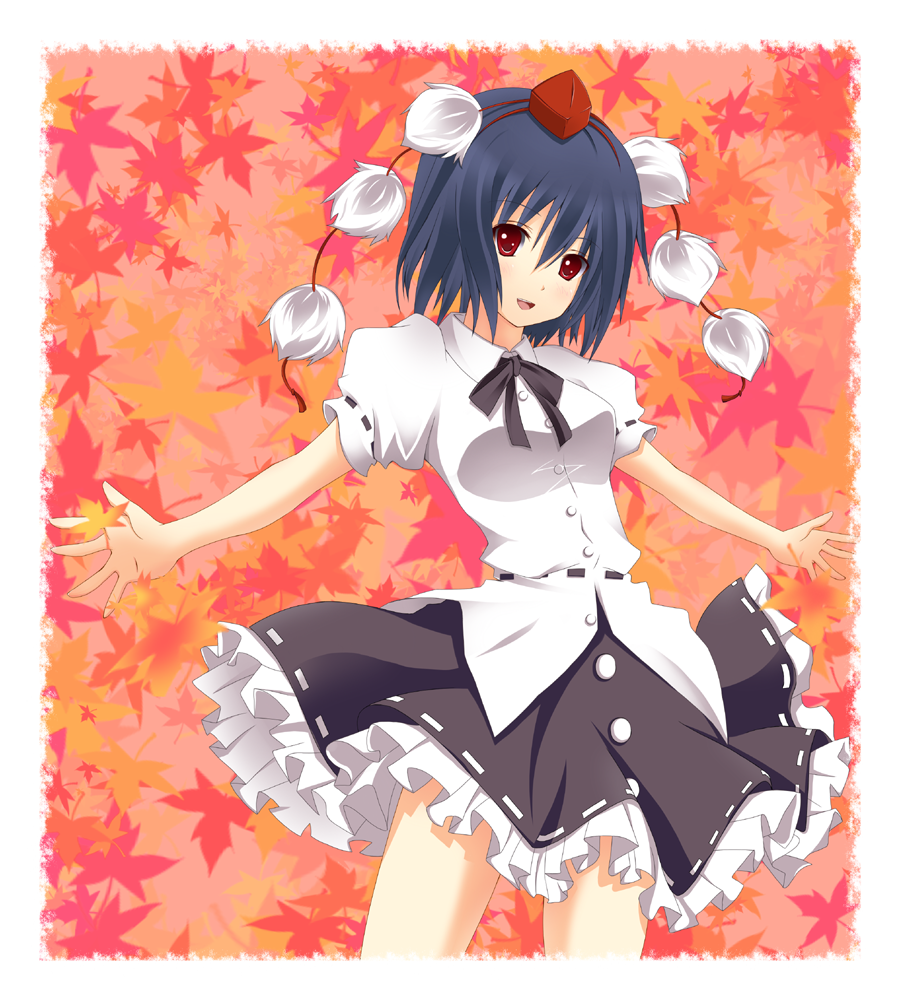 black_hair hat red_eyes shameimaru_aya short_hair tokin_hat touhou yuurakudou_kurono