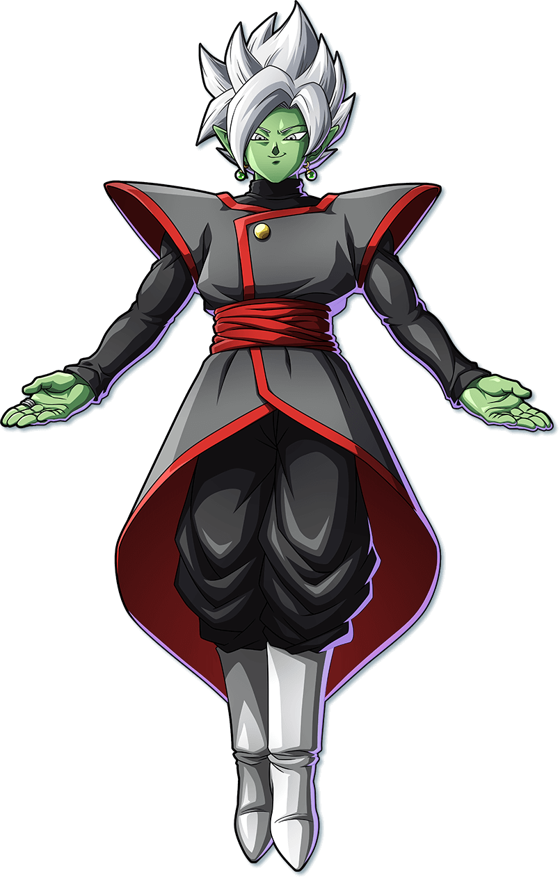 1boy boots dragon_ball dragon_ball_fighterz dragon_ball_super earrings evil_smile full_body fused_zamasu fusion green_skin highres jewelry looking_at_viewer official_art outstretched_arms pointy_ears potara_earrings ring silver_hair smile solo spiky_hair transparent_background white_footwear zamasu