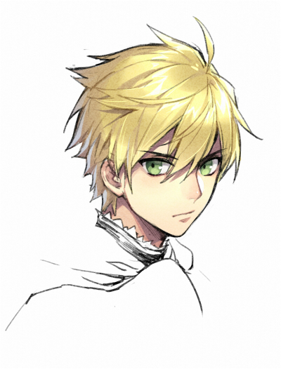 1boy blonde_hair closed_mouth fate/prototype fate_(series) green_eyes kangetsu_(fhalei) looking_at_viewer male_focus portrait saber_(fate/prototype) simple_background solo white_background