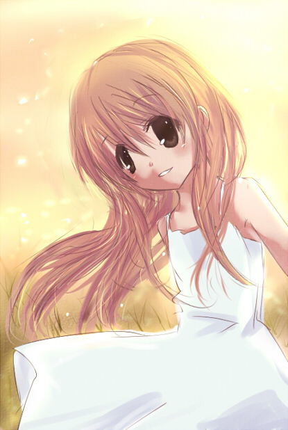 brown_eyes brown_hair clannad dress girl_from_the_illusionary_world long_hair yutori