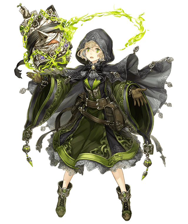 1boy belt belt_buckle belt_pouch blindfold blonde_hair book buckle cape cuffs eyebrows_visible_through_hair full_body gloves green_eyes hood jino long_nose official_art outstretched_arms pinocchio_(sinoalice) robe sinoalice solo spread_arms sprout tongue tongue_out transparent_background wide_sleeves