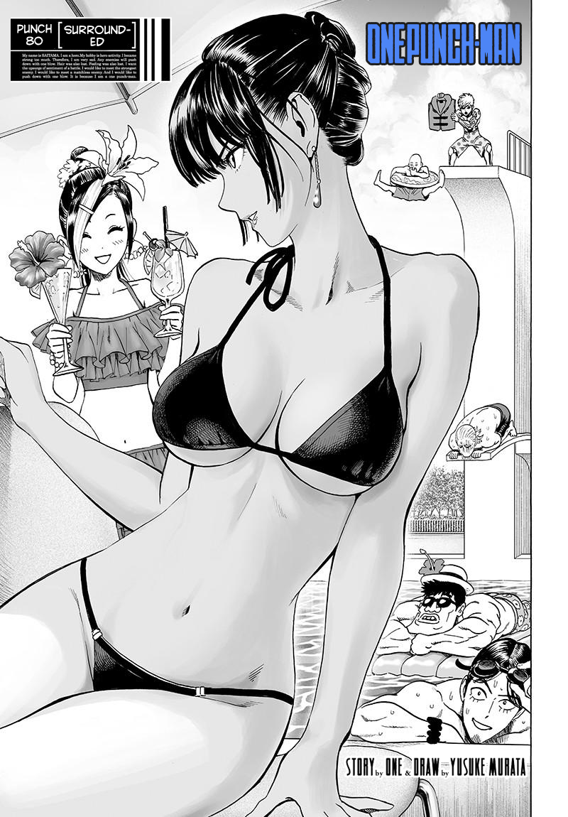 2girls 4boys :d arm_support bald bare_arms bare_legs bare_shoulders bikini black_bikini black_hair black_sclera blush bracelet breasts closed_eyes clouds cloudy_sky day drink earrings facing_viewer flower frilled_swimsuit frills fubuki_(one-punch_man) genos goggles goggles_on_head greyscale grin hair_flower hair_ornament hard_translated hat jewelry jumping king_(one-punch_man) large_breasts life_vest lipstick long_hair lying makeup matsuge_(one-punch_man) midriff monochrome multicolored_hair multiple_boys multiple_girls murata_yuusuke muscle navel official_art on_side one-punch_man open_mouth outdoors parasol parted_lips pool profile saitama_(one-punch_man) sansetsukon_no_lily shorts sitting sky smile spread_legs straw_hat streaked_hair sunglasses swimsuit tied_hair umbrella under_boob water yamazaru_(one-punch_man)