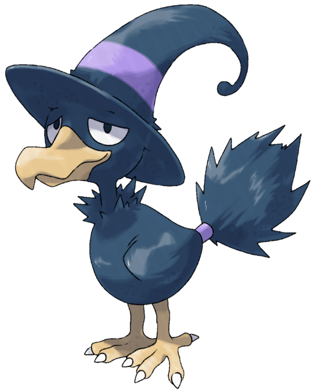 beta_pokemon bird claws creature etherealhaze full_body gen_2_pokemon highres murkrow_(beta) pokemon_(creature) pokemon_gsc_beta transparent_background