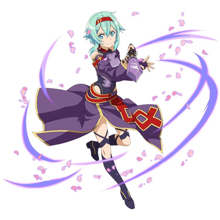 1girl blue_eyes blue_hair boots breastplate cosplay detached_sleeves eyebrows_visible_through_hair fingerless_gloves full_body gloves hairband holding holding_sword holding_weapon knee_boots leotard looking_at_viewer one_leg_raised petals purple_footwear purple_gloves purple_skirt red_hairband shinon_(sao) short_hair_with_long_locks sidelocks simple_background skirt smile solo standing standing_on_one_leg sword sword_art_online weapon white_background yuuki_(sao) yuuki_(sao)_(cosplay)