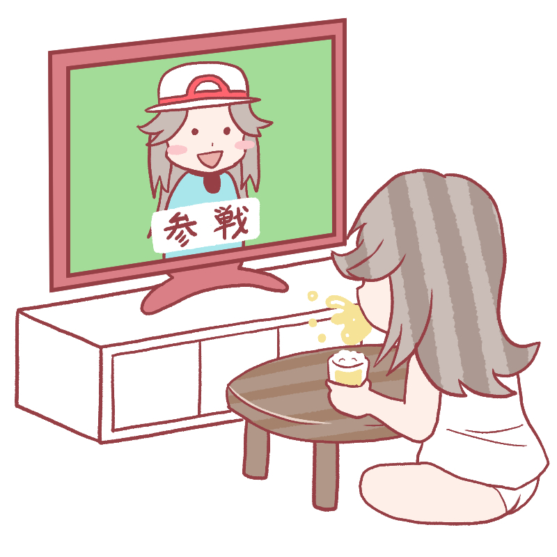 2girls blue_(pokemon) commentary drinking irasutoya multiple_girls panties parody pokemon pokemon_(game) pokemon_frlg pokemon_rgby spitting super_smash_bros. television underwear watching_television