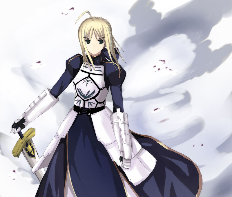 arao armor blonde_hair fate/stay_night fate_(series) saber sword weapon