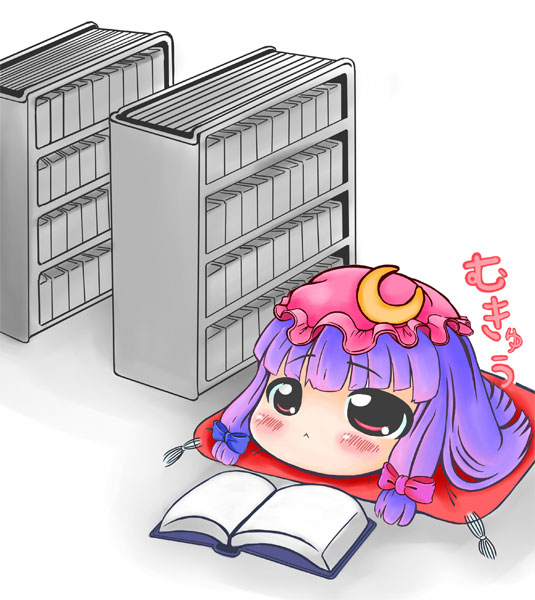 blush book library mukyuu no_humans patchouli_knowledge purple_hair tenmus touhou translated yukkuri_shiteitte_ne
