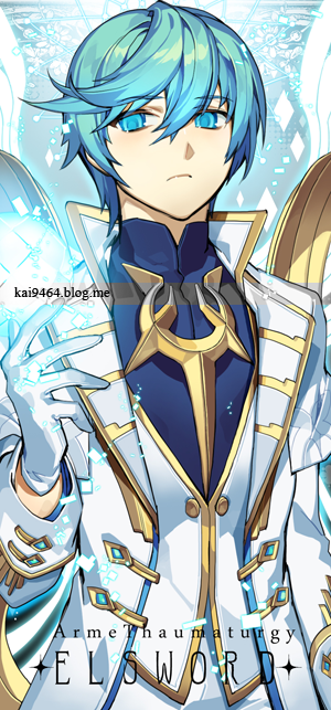 1boy ainchase_ishmael aqua_hair arme_thaumaturgy_(elsword) elsword eyebrows_visible_through_hair looking_at_viewer pika_(kai9464) solo tagme