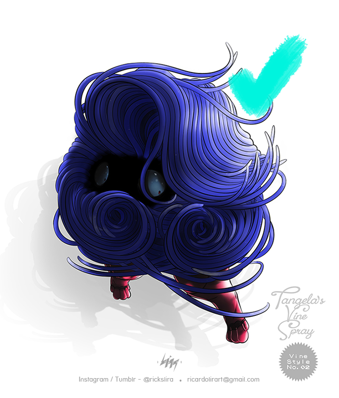 commentary creature english english_commentary full_body gen_1_pokemon pokemon pokemon_(creature) rickslira simple_background solo standing tangela tumblr_username white_background