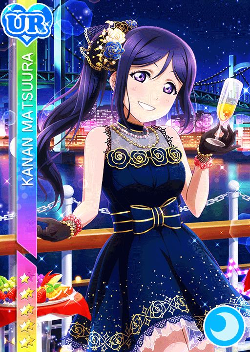 blue_dress blue_hair blush cityscape dress holding_glass long_hair love_live!_school_idol_festival love_live!_sunshine!! matsuura_kanan night official_art ponytail purpoe_eyes ship smile stars