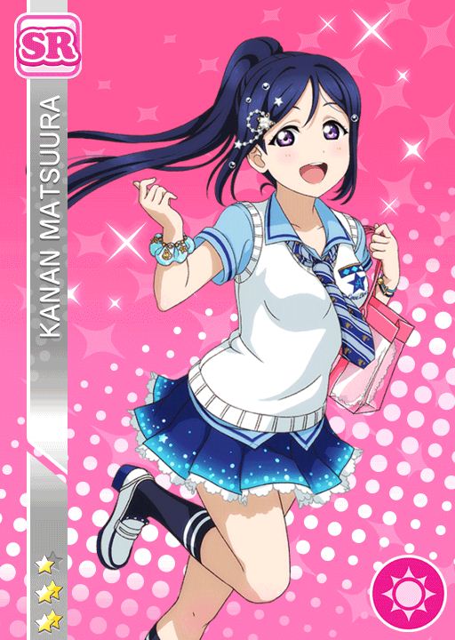 blue_hair blush character_name dress long_hair love_live!_school_idol_festival love_live!_sunshine!! matsuura_kanan necktie ponytail smile violet_eyes