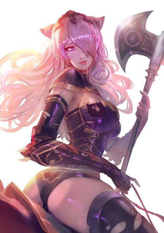 1girl armor ass axe black_armor black_panties boots breasts camilla_(fire_emblem_if) cglas cleavage commentary dragon english_commentary fire_emblem fire_emblem:_kakusei fire_emblem_heroes fire_emblem_if hair_over_one_eye holding holding_axe large_breasts lips long_hair panties purple_hair riding sitting thigh-highs thigh_boots thighs tiara underwear violet_eyes wavy_hair wyvern