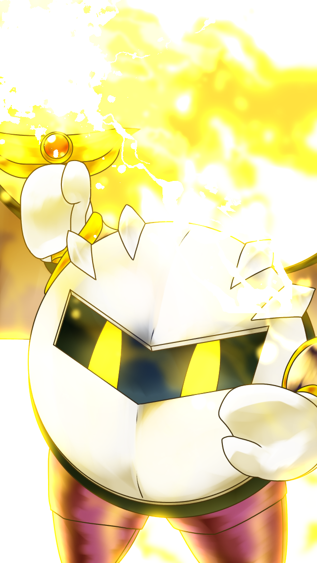 1boy commentary_request galaxia_(sword) kirby_(series) light looking_at_viewer mask meta_knight shoulder_pads silky_0406 simple_background sword wallpaper weapon wings yellow_eyes