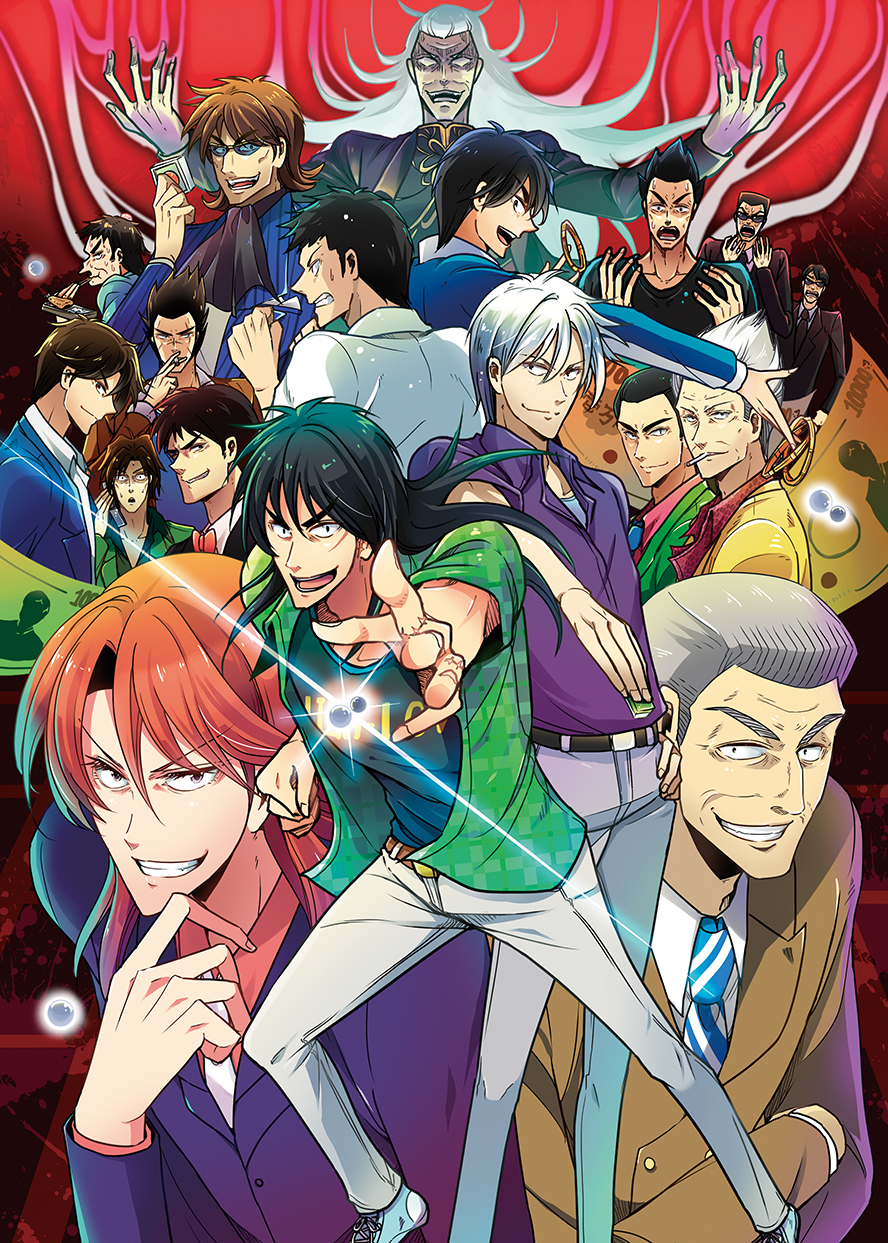 &gt;:o 6+boys :d :o akagi black_eyes black_hair brown_eyes brown_hair buraiden_gai card character_request chuukan_tanriroku_tonegawa clenched_hands clenched_teeth cravat fighting_stance formal glasses grey_hair hand_on_hip hero-gyakkyou_no_touhai highres ichijou_seiya itou_kaiji kudou_gai long_hair looking_at_viewer mahjong mahjong_tile male_focus money multiple_boys necktie open_mouth orange_hair plait playing_card scar shoes short_sleeves shouting silver_hair smile smoking sneakers suit teeth tobaku_haouden_zero tonegawa_yukio ukai_zero washizu_iwao white_hair xxizumixx